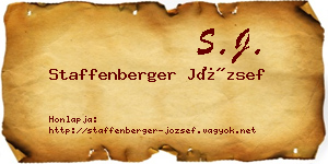 Staffenberger József névjegykártya