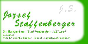 jozsef staffenberger business card